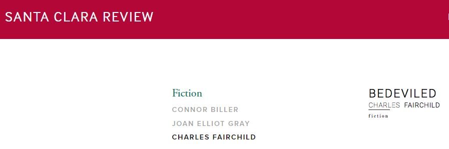 Alumnus Charles Fairchild Short Story Published!